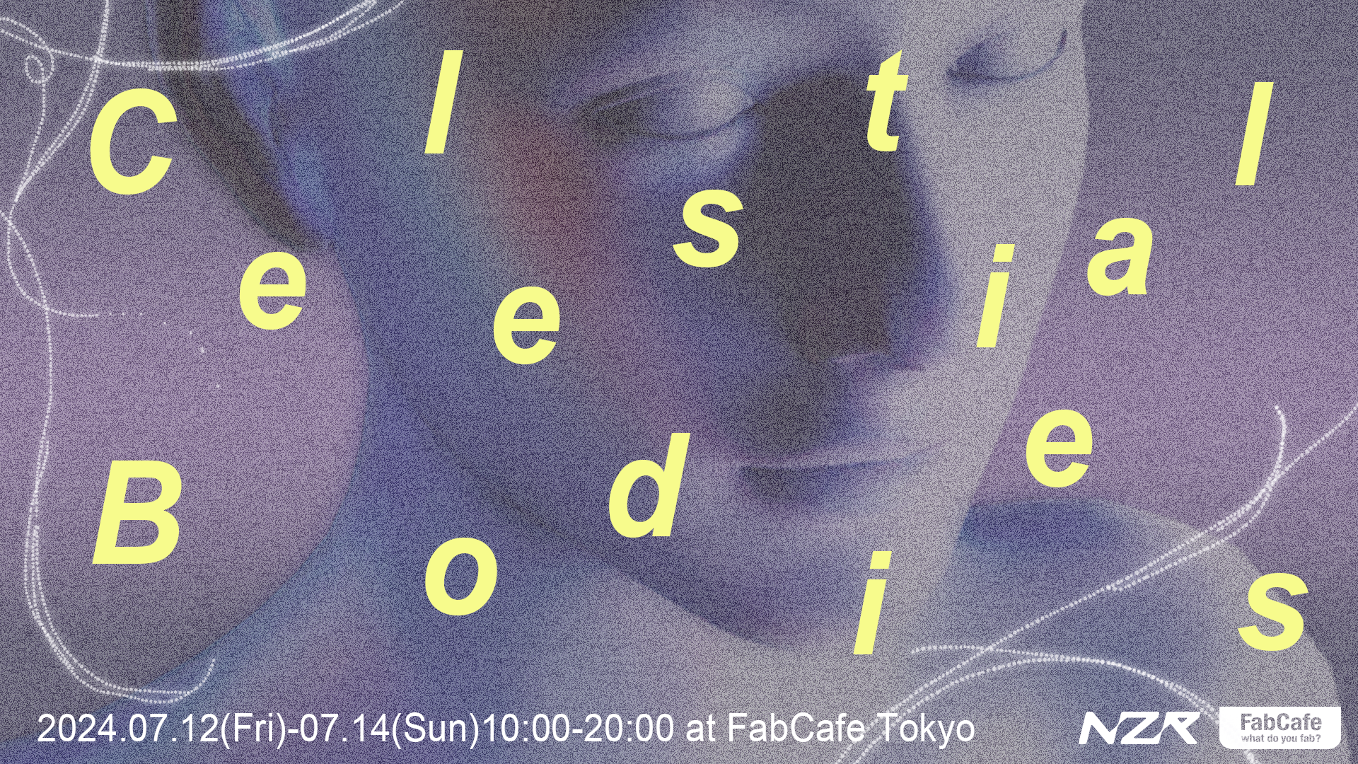 Flyer design for a group exhibition “Celestial bodies”