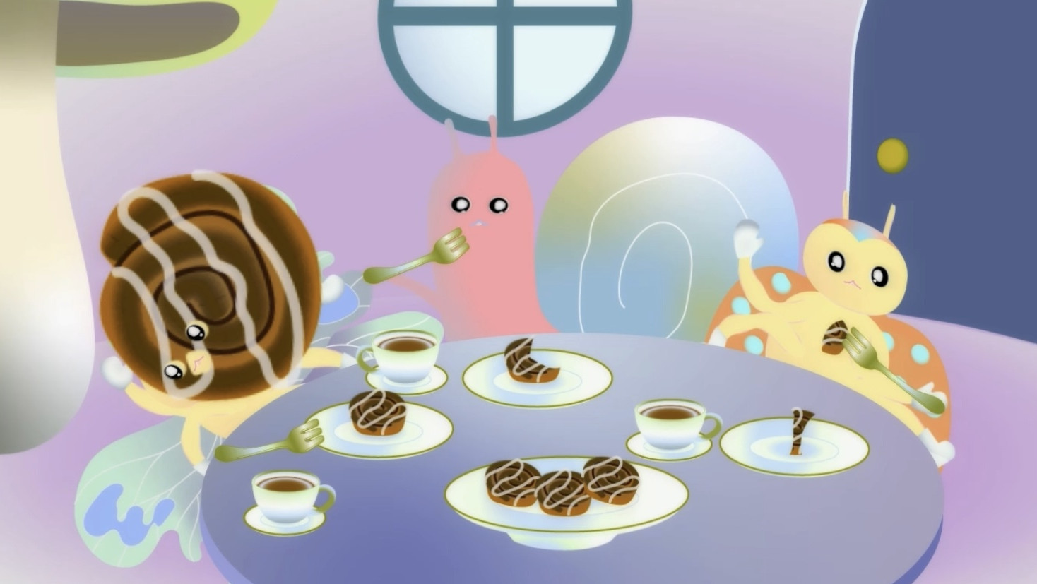 Schnecke mit Freunden