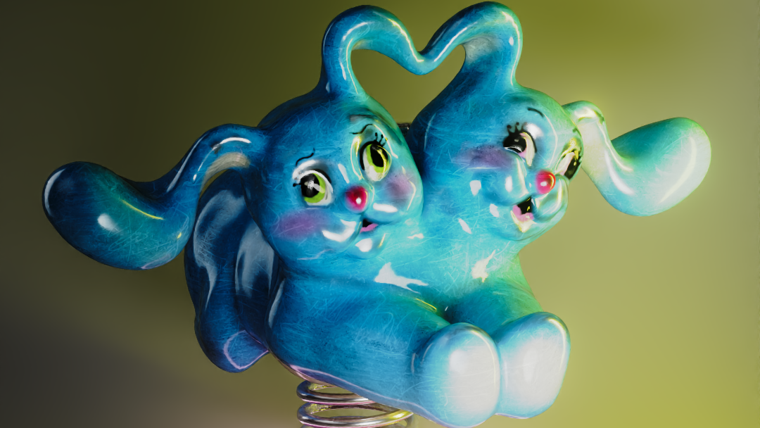 Twin rabbit animation